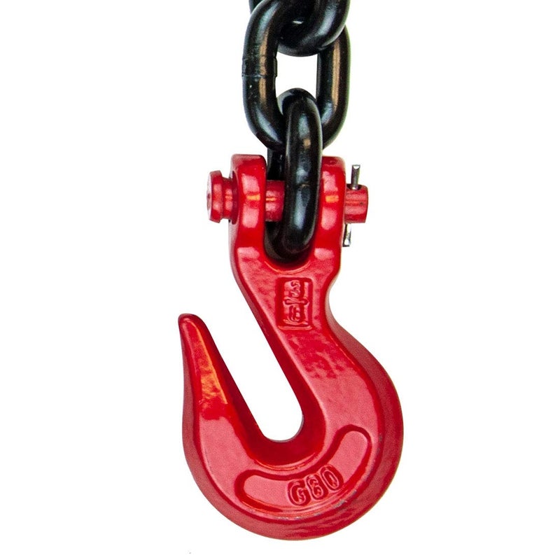 VULCAN Alloy Tow Chain with Forged Long J Hook - 3/8 Inch x 8 Foot - Grade 80 - PROSeries - 7,100 Pound Safe Working Load - Image 4
